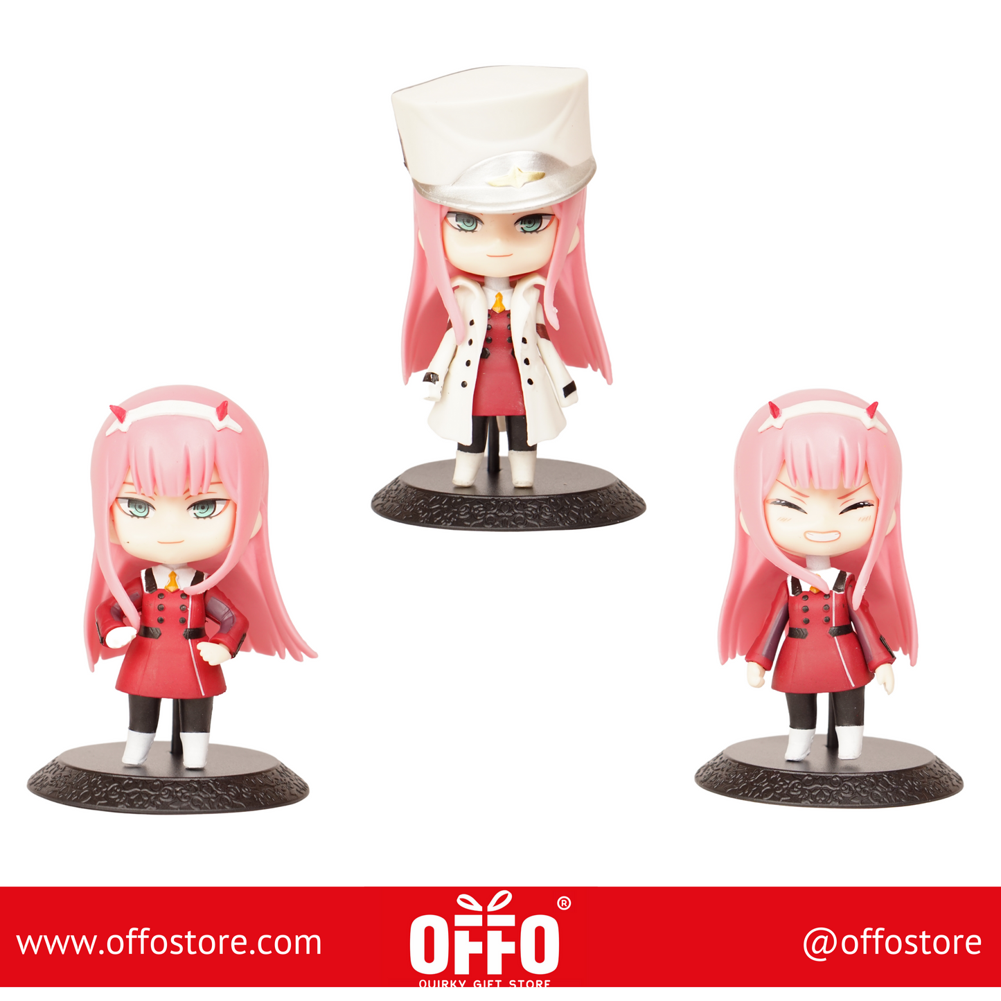 Zero Two Set Of 3 Action Figures