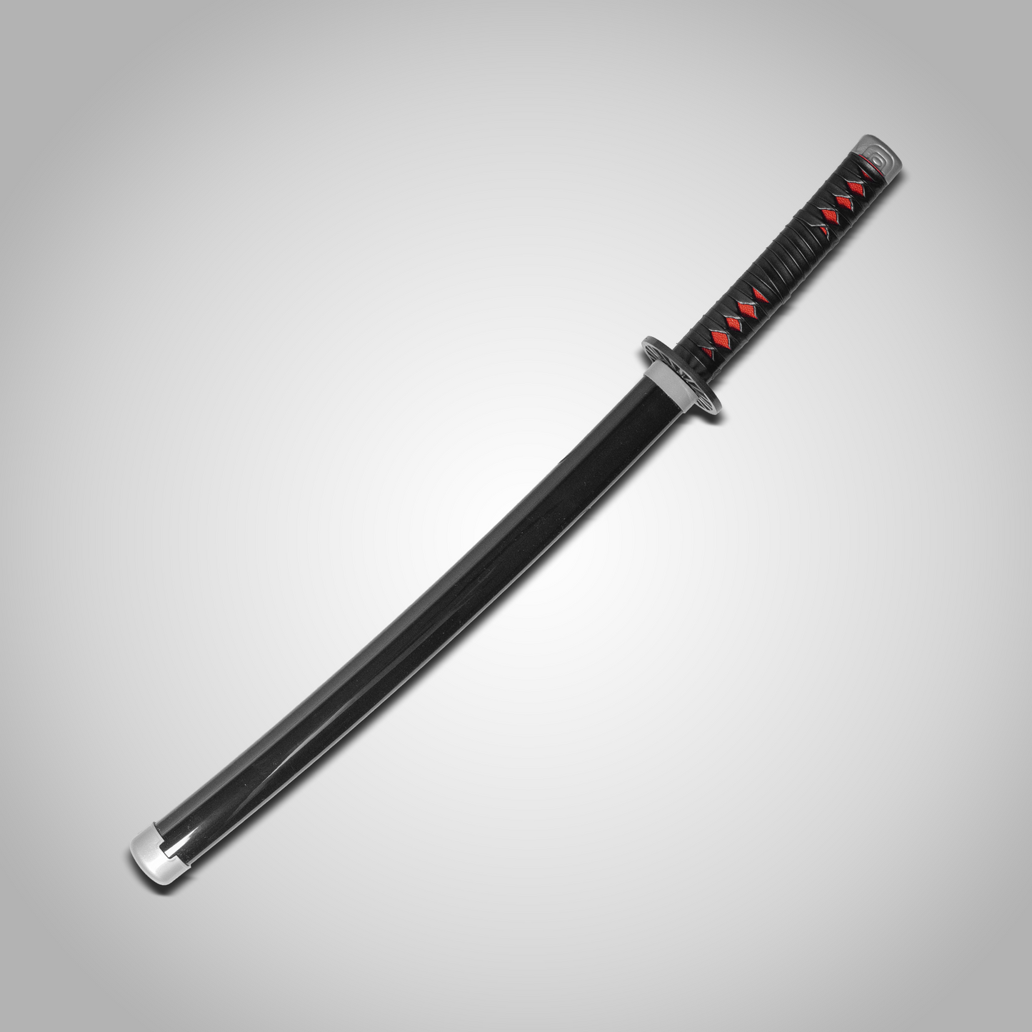 Demon Slayer Tanjiro Kamado Black Wooden Katana – 75cm Medium-Size Anime Sword for Cosplay, Martial Arts, Display & Training – Gift for Fans, Kids, Teens & Collectors