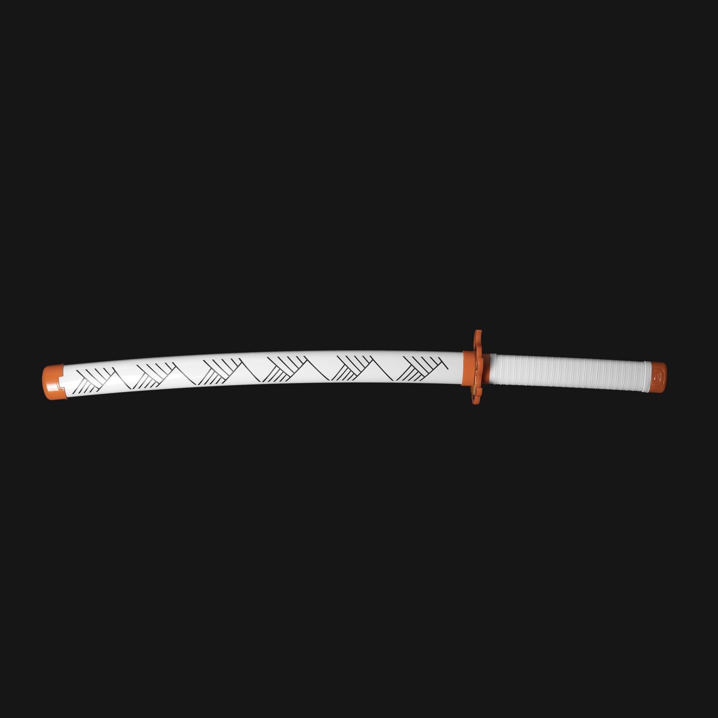 Demon Slayer Kyojuro Rengoku Wooden Katana – 75cm Medium-Size Anime Sword for Cosplay, Martial Arts, Display & Training – Gift for Fans, Kids, Teens & Collectors