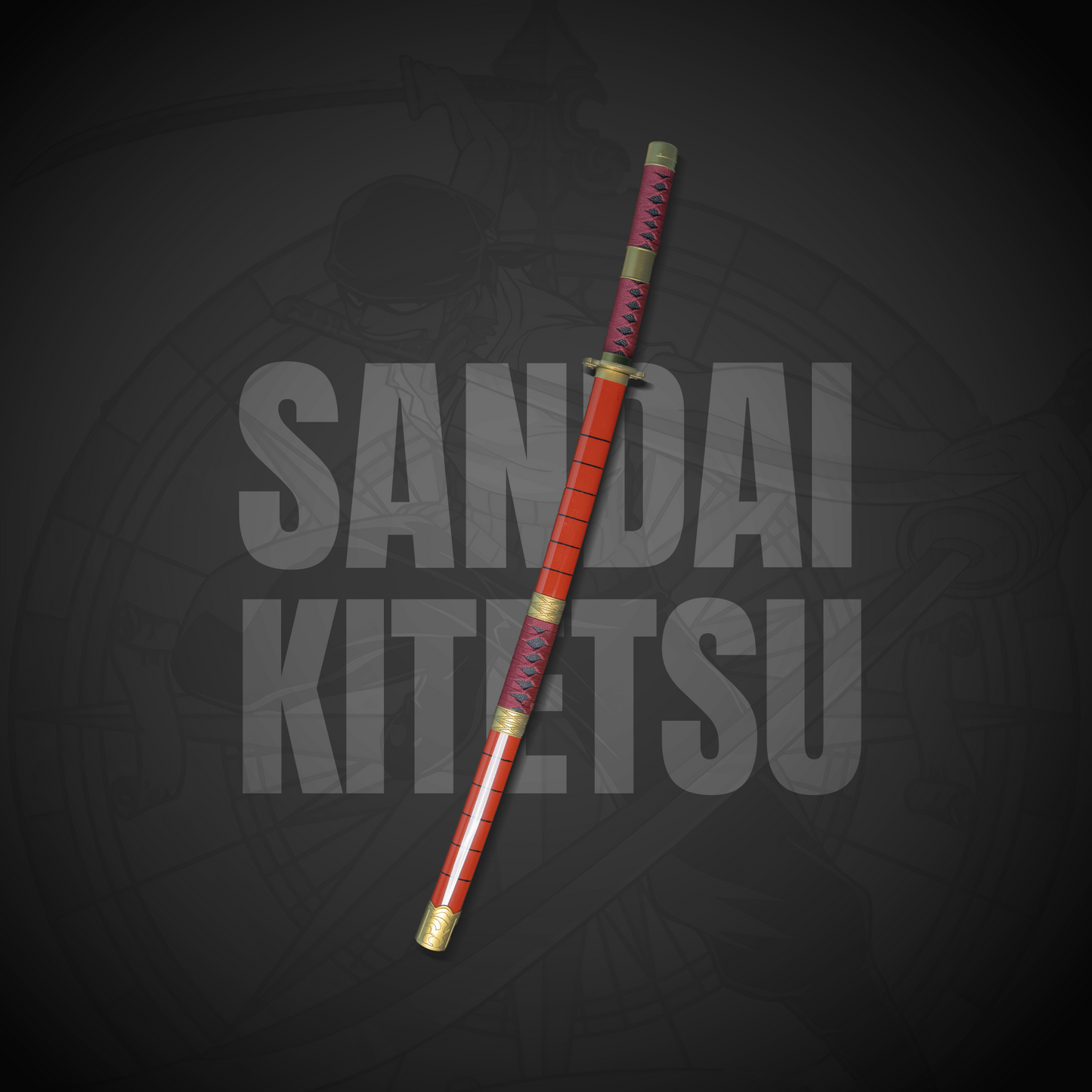 One Piece Zoro Sandai Kitetsu Neon LED Katana – 100cm Life-Size Light-Up Anime Sword for Cosplay, Display & Training | Elegant Gift for Fans, Kids, Teens & Collectors