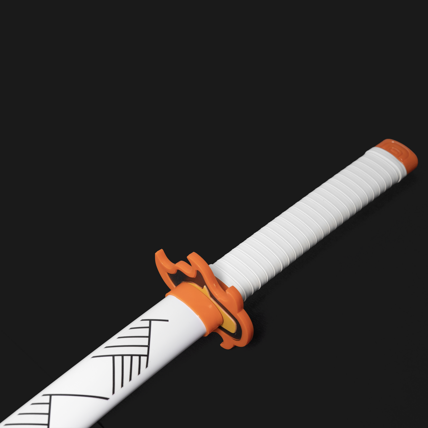 Demon Slayer Kyojuro Rengoku Wooden Katana – 75cm Medium-Size Anime Sword for Cosplay, Martial Arts, Display & Training – Gift for Fans, Kids, Teens & Collectors