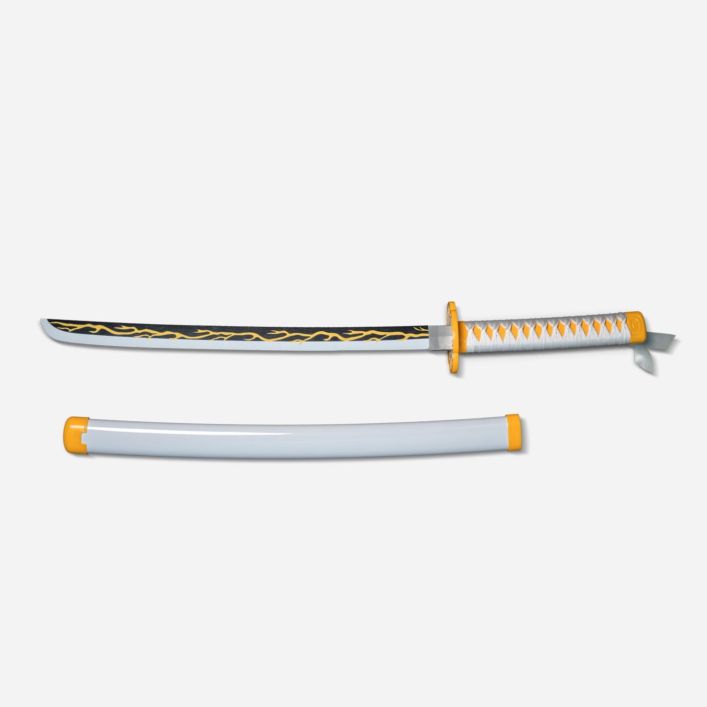 Demon Slayer Zenitsu Wooden Katana – 75cm Medium-Size Anime Sword for Cosplay, Martial Arts, Display & Training – Gift for Fans, Kids, Teens & Collectors