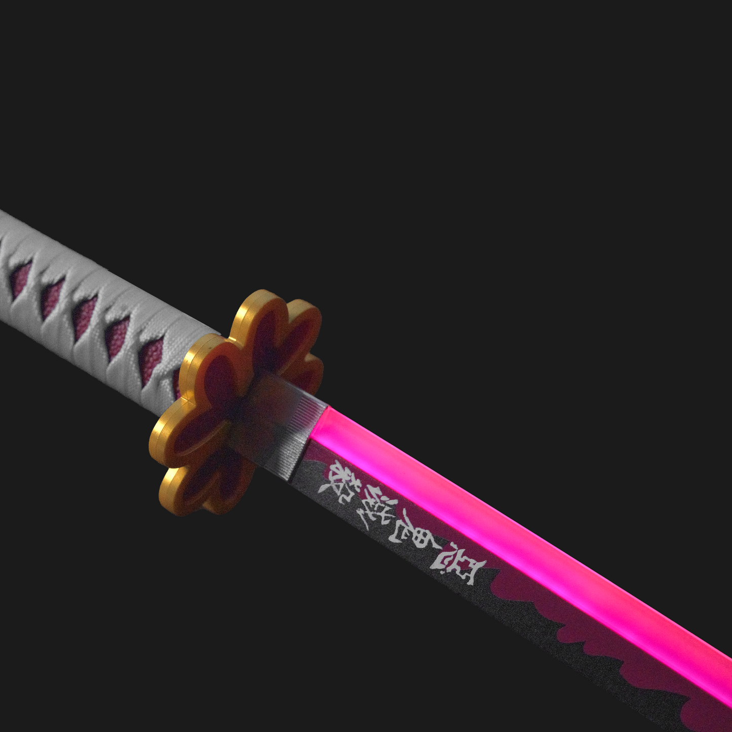 Demon Slayer Mitsuri Neon LED Katana – 100cm Life-Size Light-Up Anime Sword for Cosplay, Display & Training | Elegant Gift for Fans, Kids, Teens & Colleoctors