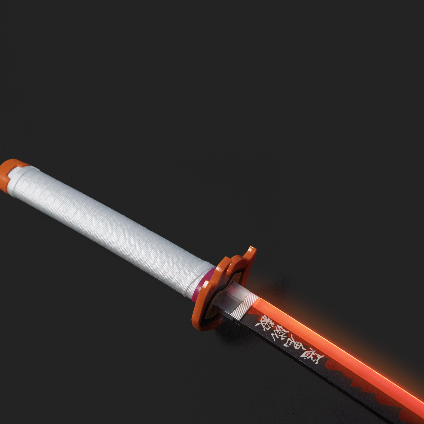 Demon Slayer Kyojuro Rengoku Neon LED Katana – 100cm Life-Size Light-Up Anime Sword for Cosplay, Display & Training | Elegant Gift for Fans, Kids, Teens & Collectors