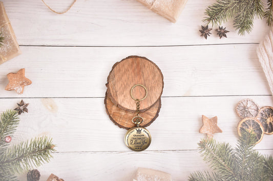 Grandpa Pocket Watch Keychain