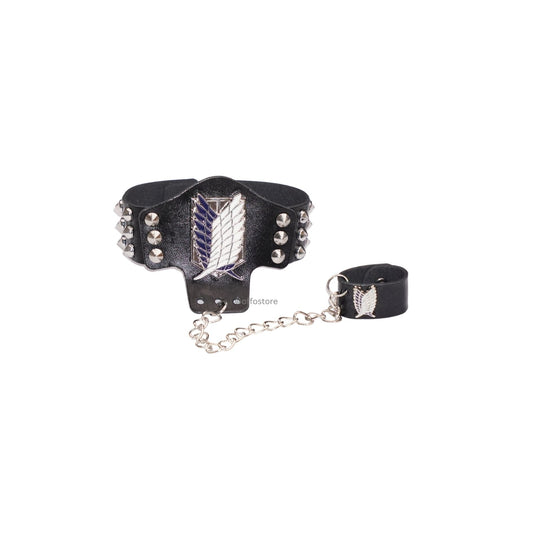 Anime:- Attack on Titan - Scouting Legion Logo Bracelet With Ring