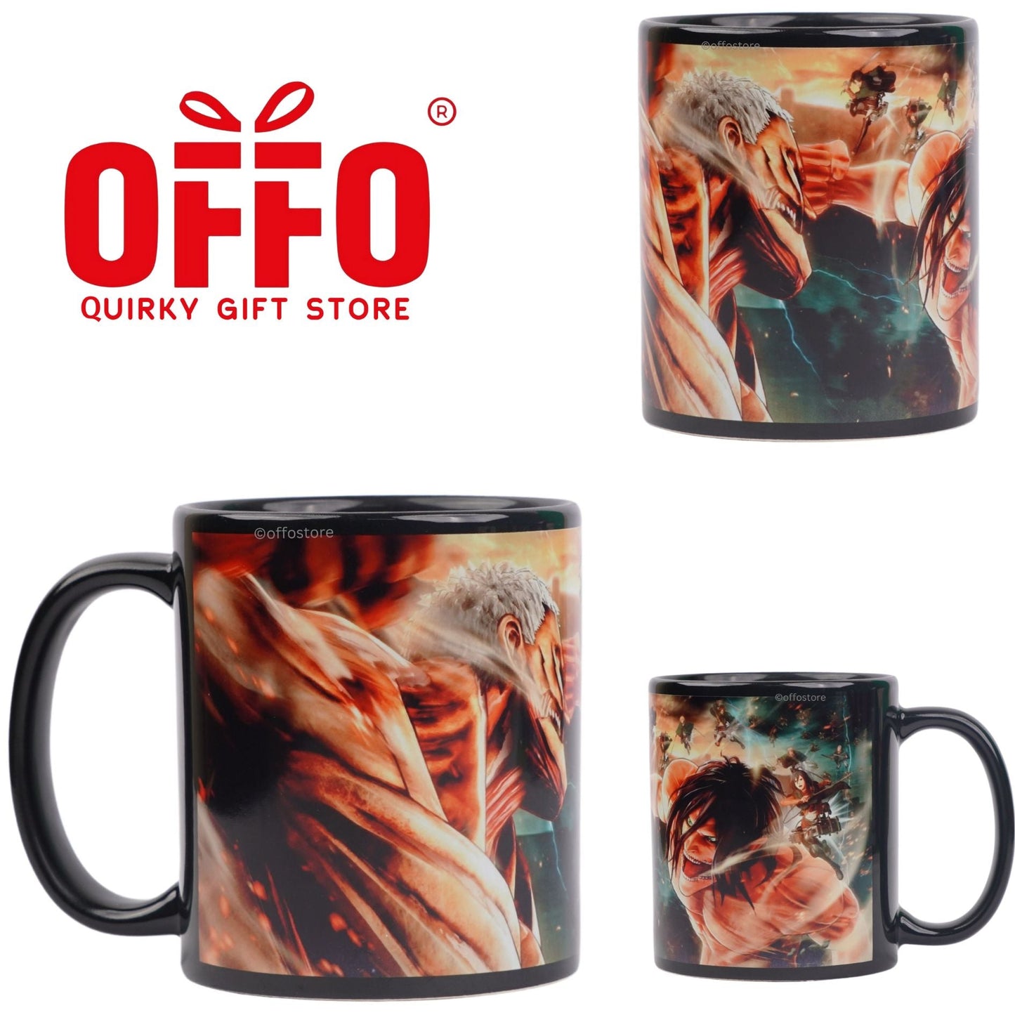 Attack on titan - Black Ceramic Mug