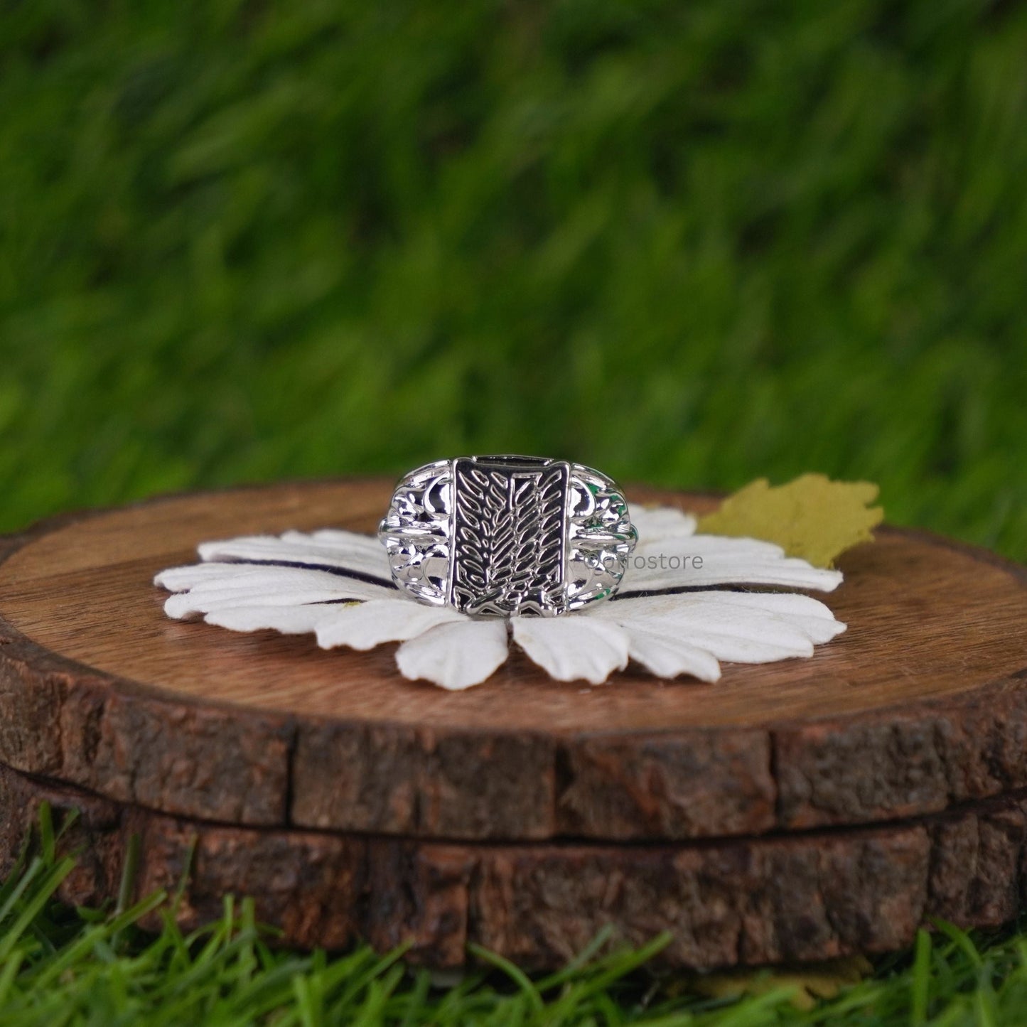 Attack On Titan Anime Wings Of Freedom Ring Silver