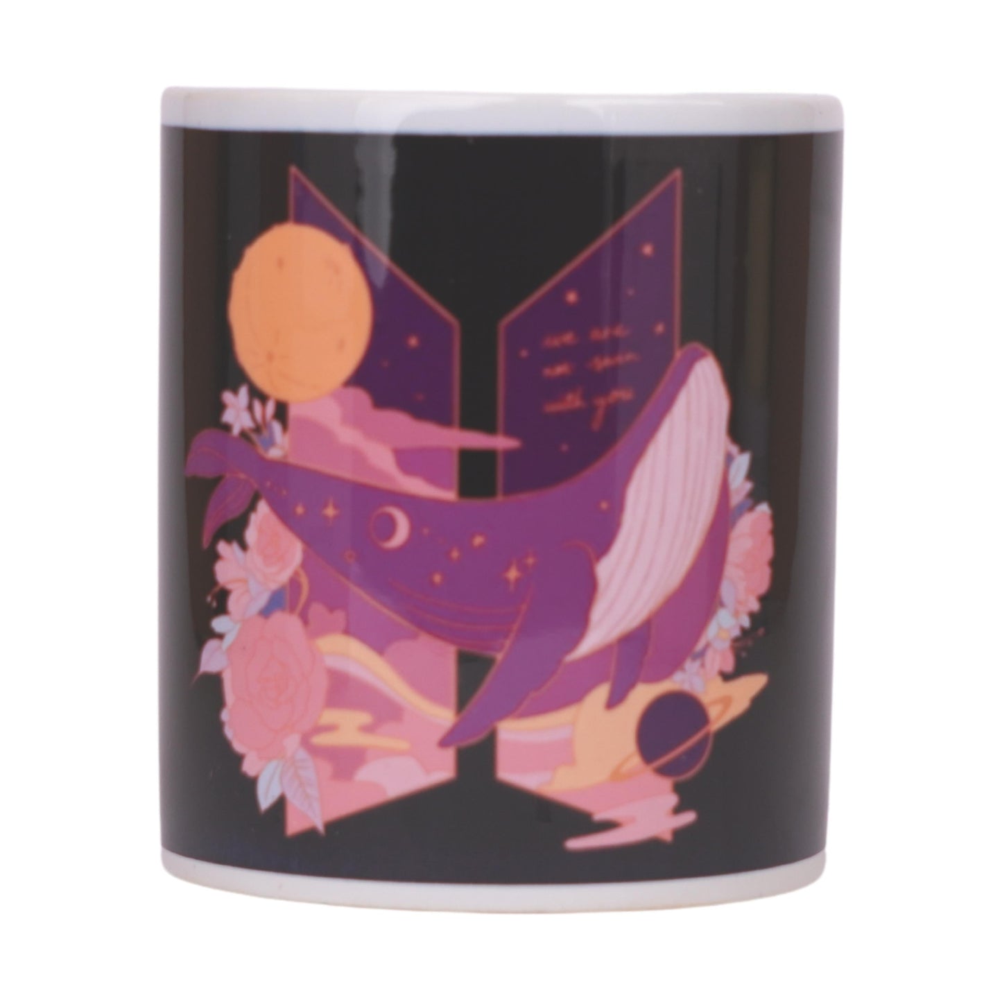 K-Pop: BTS Pink Logo White - Ceramic Mug