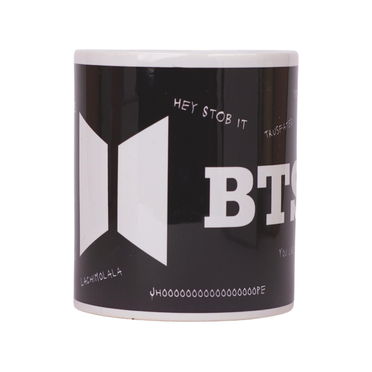 K-Pop: BTS White Logo White - Ceramic Mug