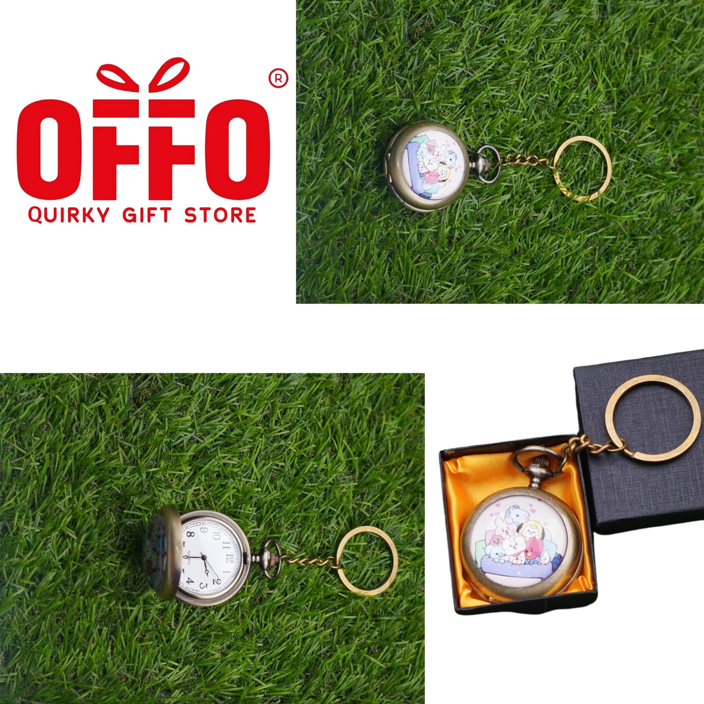BTS BT21 Pocket Watch Keychain - 2