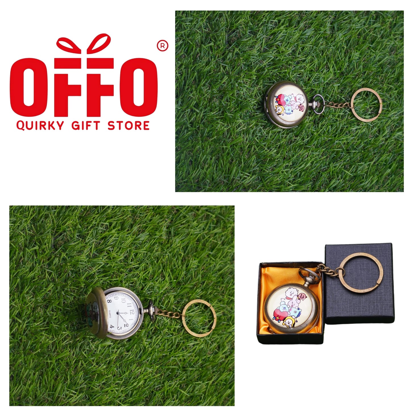 BTS BT21 Pocket Watch Keychain - 3