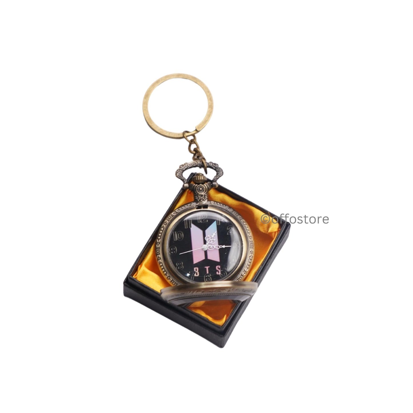 BTS LOGO Pocket Watch Keychain