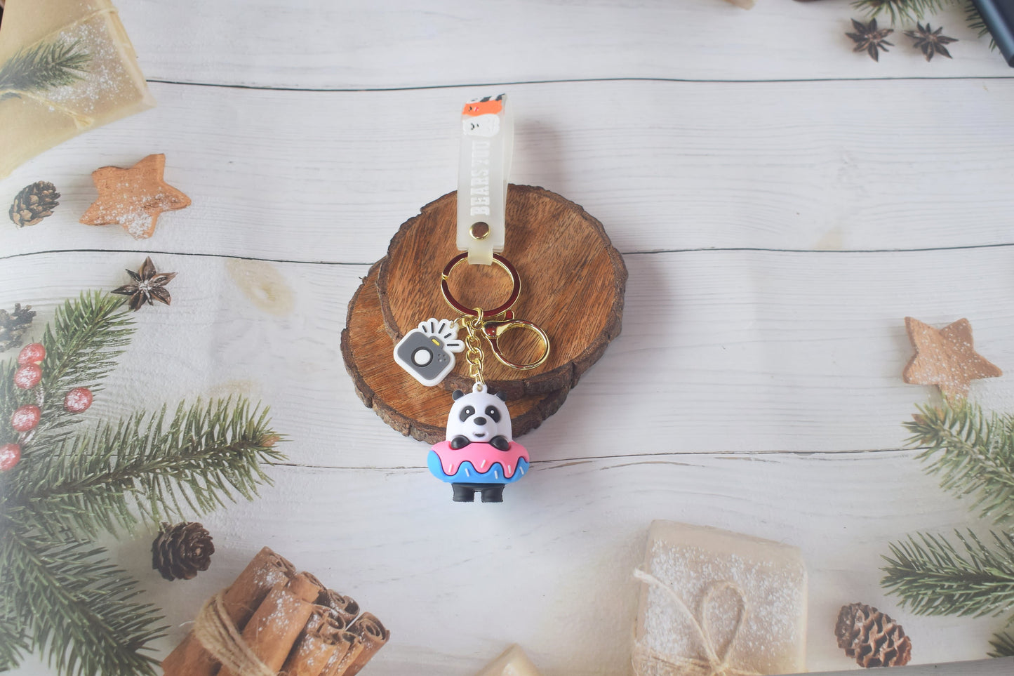 We Bare Bears Ice Bear Rubber Keychain