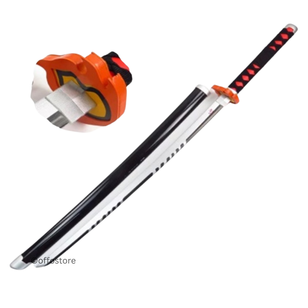 Demon Slayer Anime Tanjiro Kamado Nichiri Wooden Life Size Practice Katana