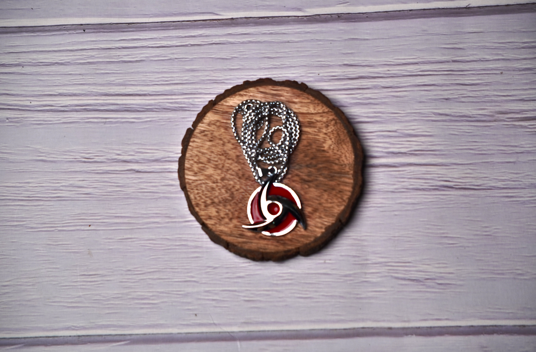 Naruto Anime Itachi Mangekyou Sharingan Locket With Chain