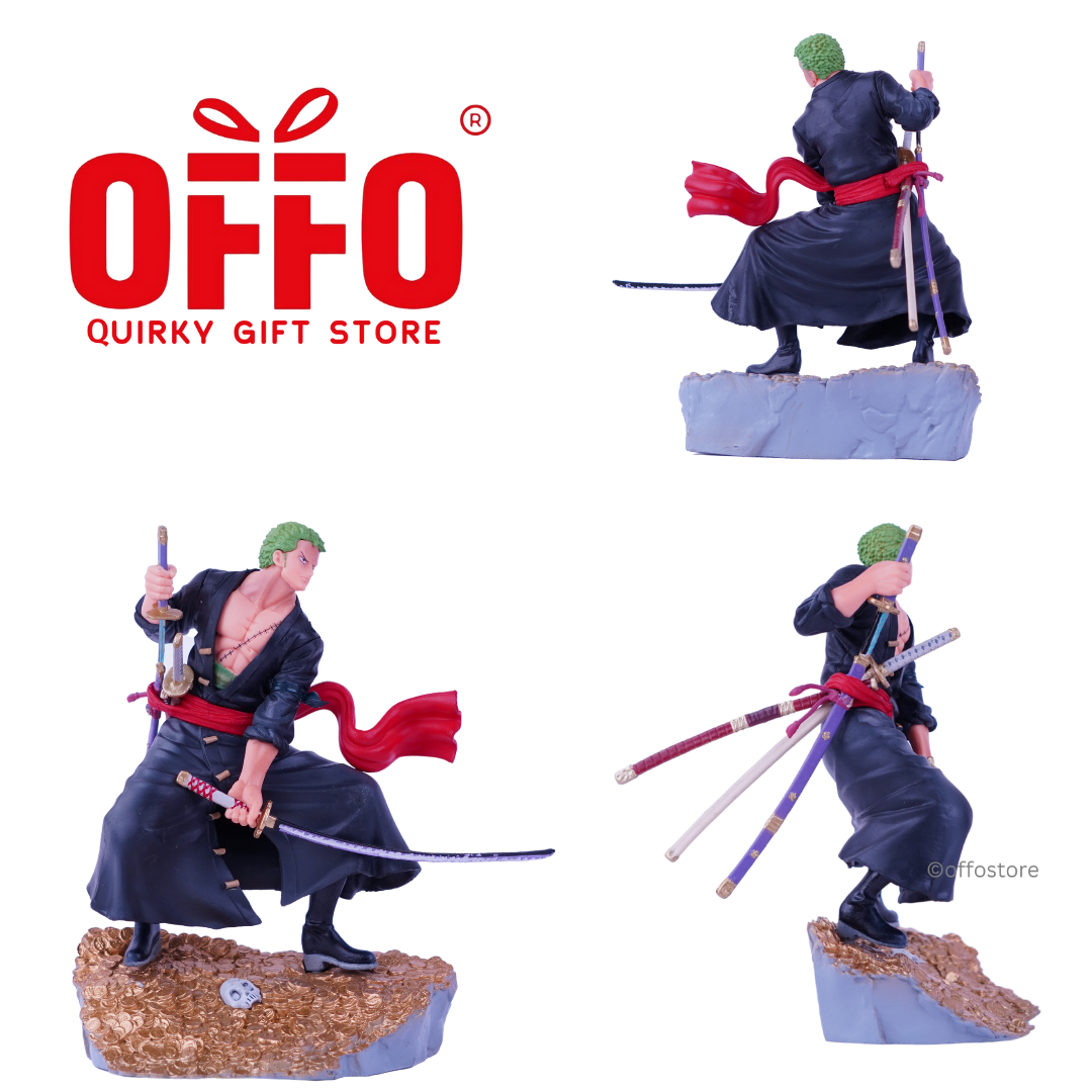 One Piece Anime Roronoa Zoro Samurai Katana Action Figure