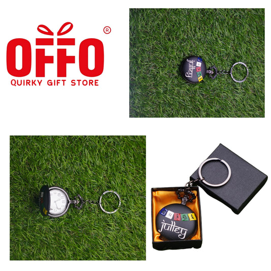 Ladakh Antique Pocket Watch Keychain - 1