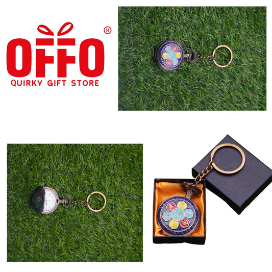 Ladakh Antique Pocket Watch Keychain - 2