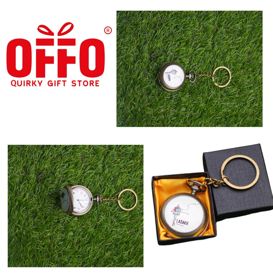 Ladakh Antique Pocket Watch Keychain - 5