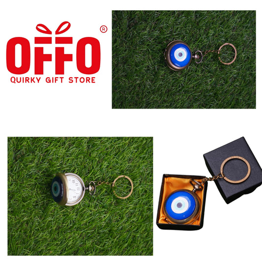 Evil Eye Antique Pocket Watch Keychain