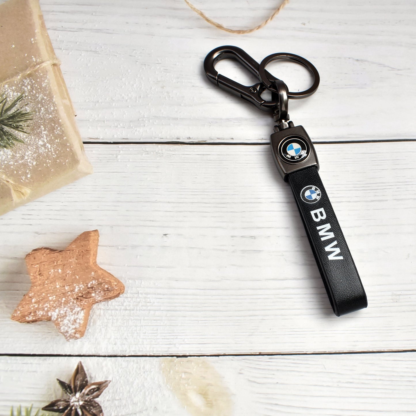 BMW Leather Keychain