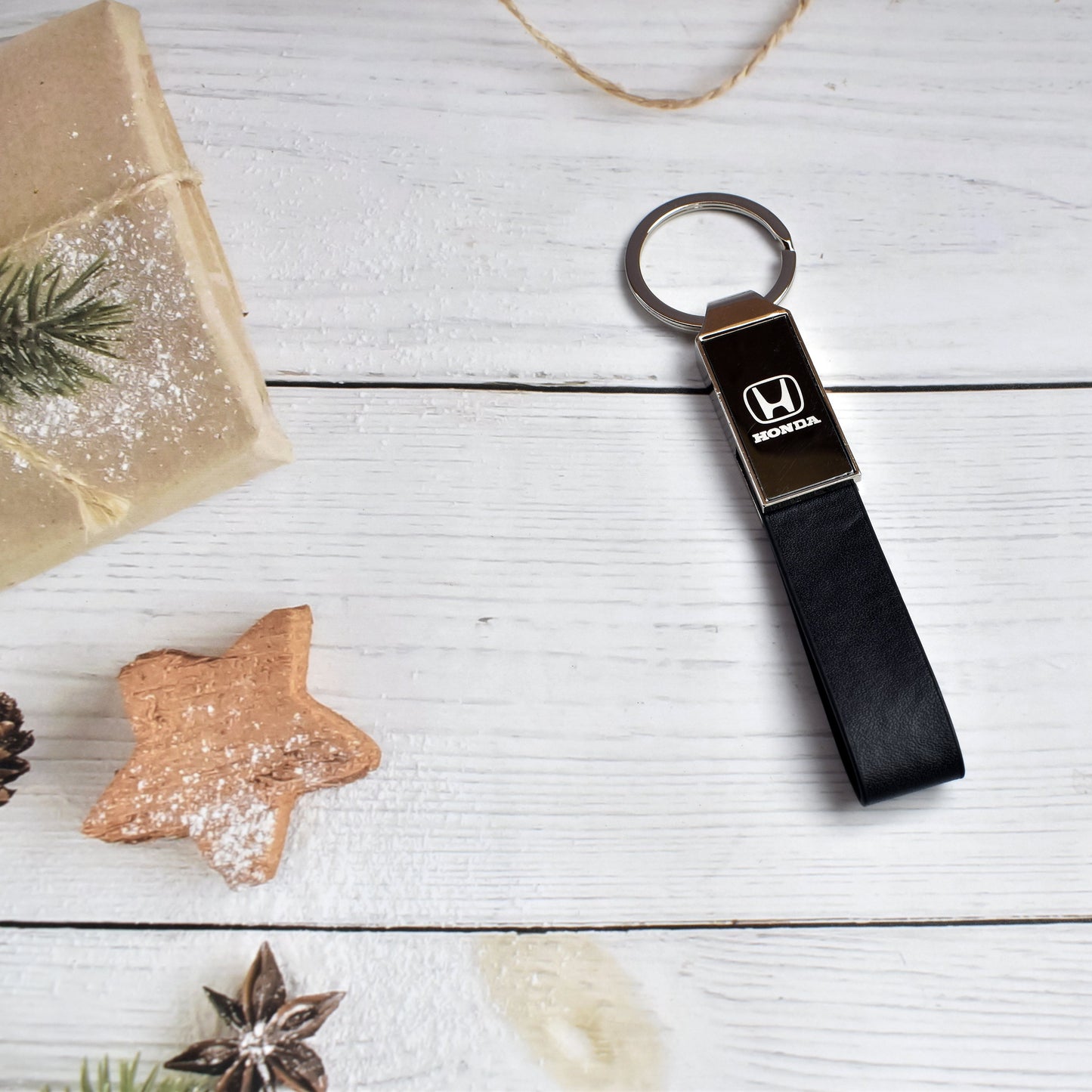 Honda Leather Keychain