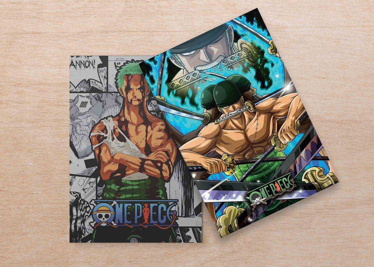 Anime: One Piece zoro asura velvet finish A5 book