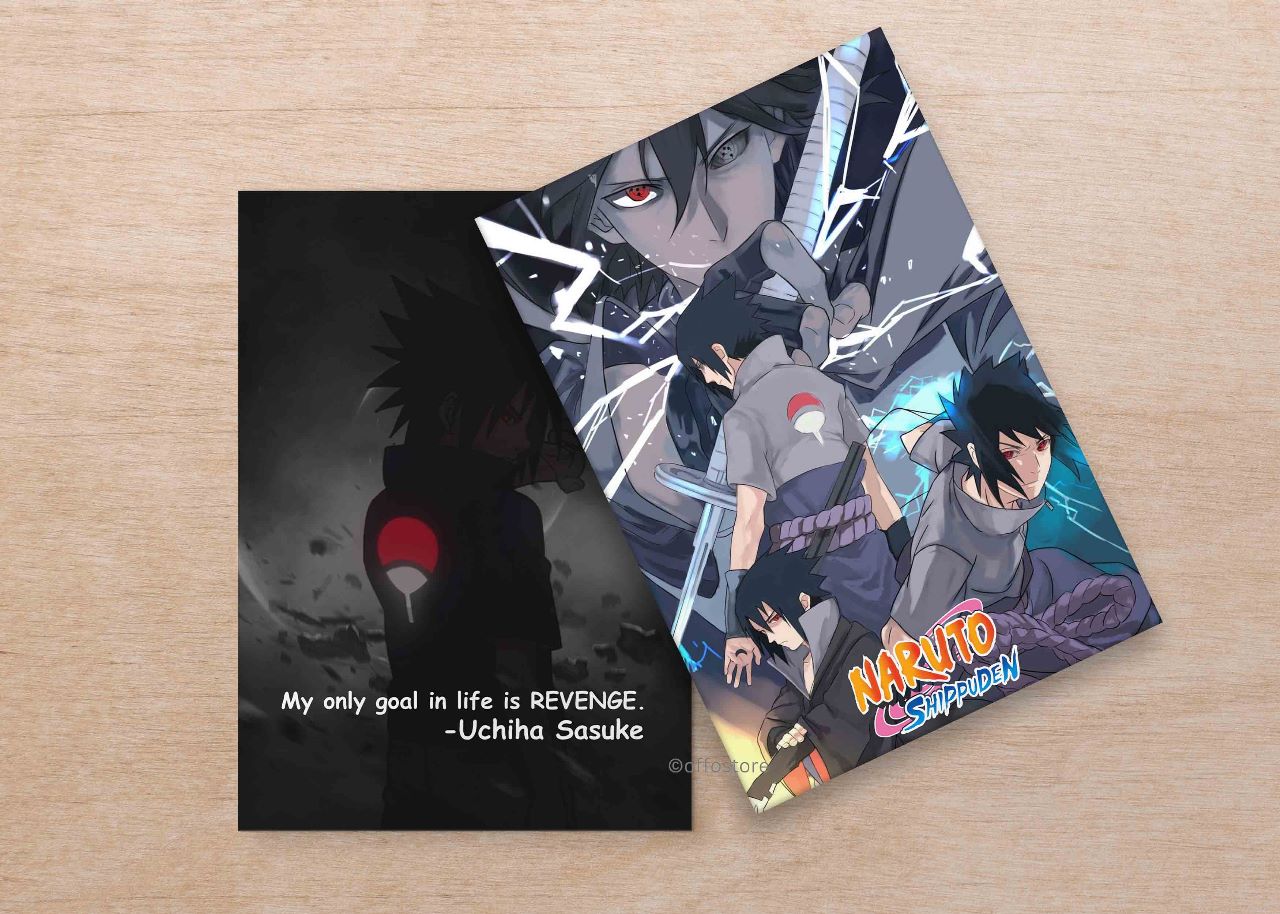 Anime:Naruto shippuden sasuke velvet finish A5 book