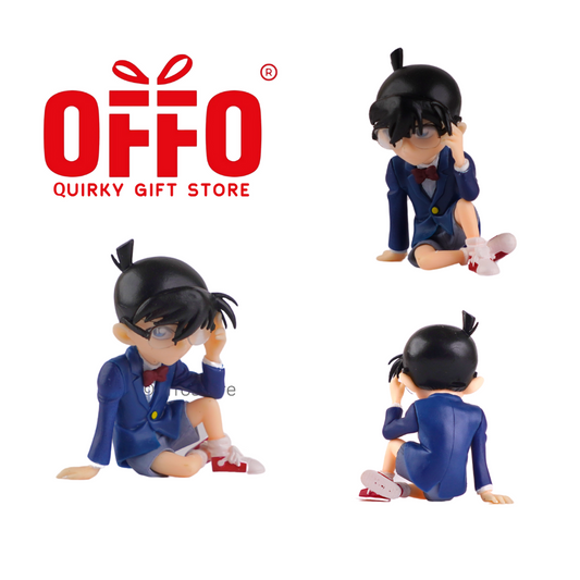 Anime Detective Conan Edogawa Sitting Action Figure
