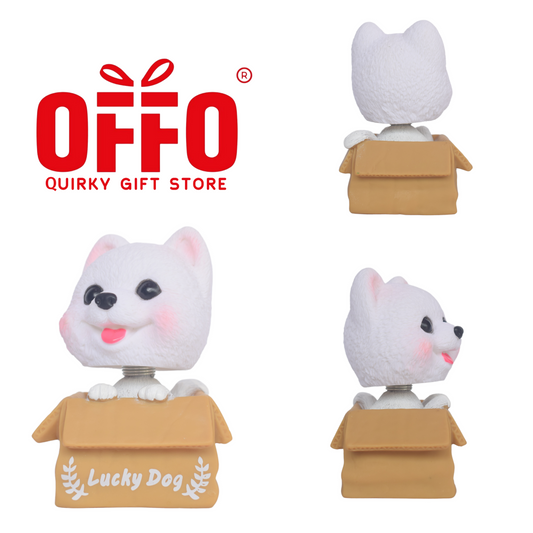 Lucky dog (White) Bobblehead