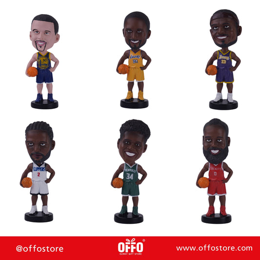 NBA Basketball Players Set of 6 Bobbleheads [11cm]