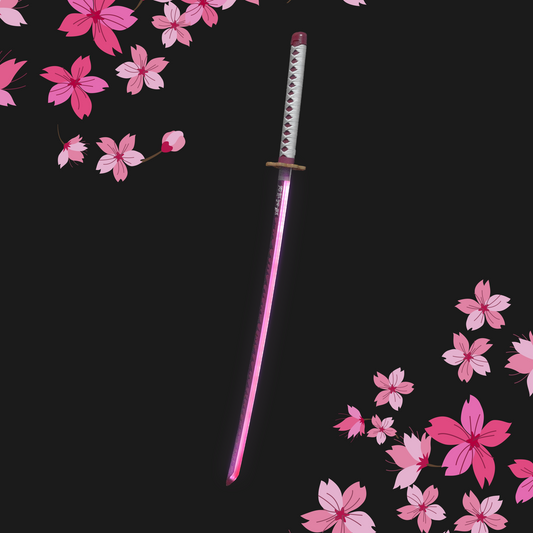 Demon Slayer Mitsuri Neon LED Katana – 100cm Life-Size Light-Up Anime Sword for Cosplay, Display & Training | Elegant Gift for Fans, Kids, Teens & Colleoctors