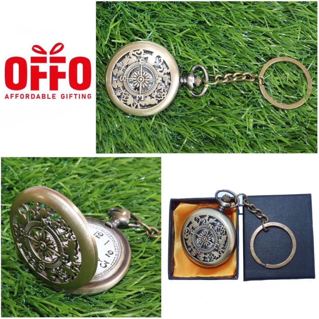 Direction - NWSE Antique Analog Pocket Watch Vintage Keychain