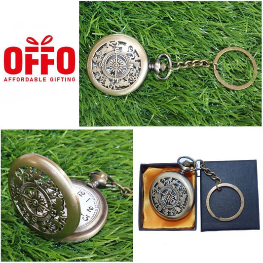 Direction - NWSE Antique Analog Pocket Watch Vintage Keychain