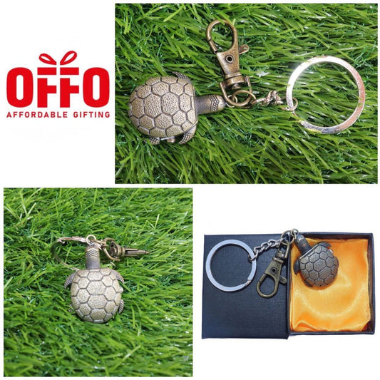 Tortoise Antique Analog Pocket Watch Vintage Keychain