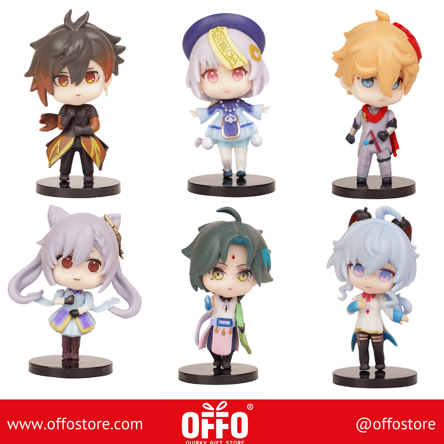 Genshin Impact Set Of 6 Action Figures