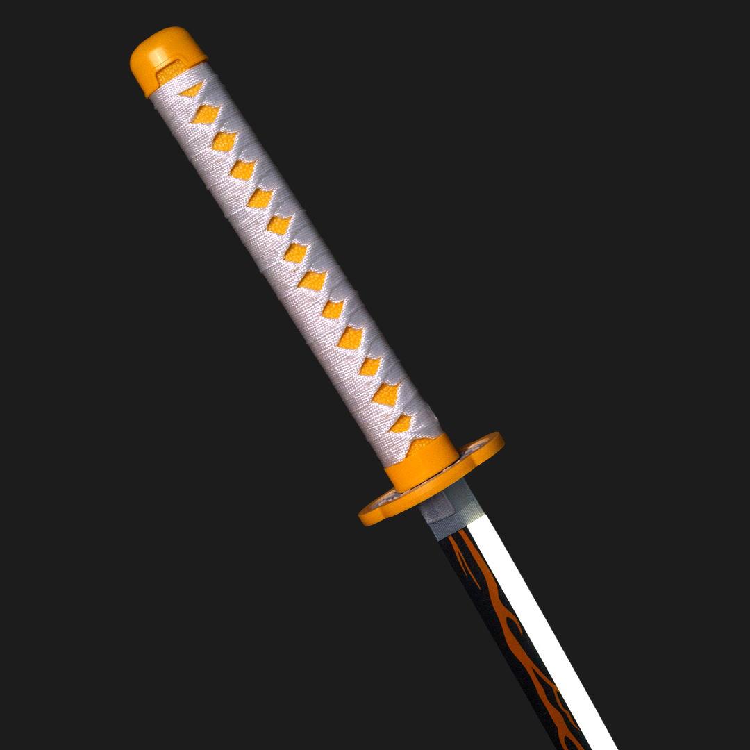 Demon Slayer Zenitsu Neon LED Katana – 100cm Life-Size Light-Up Anime Sword for Cosplay, Display & Training | Elegant Gift for Fans, Kids, Teens & Collectors