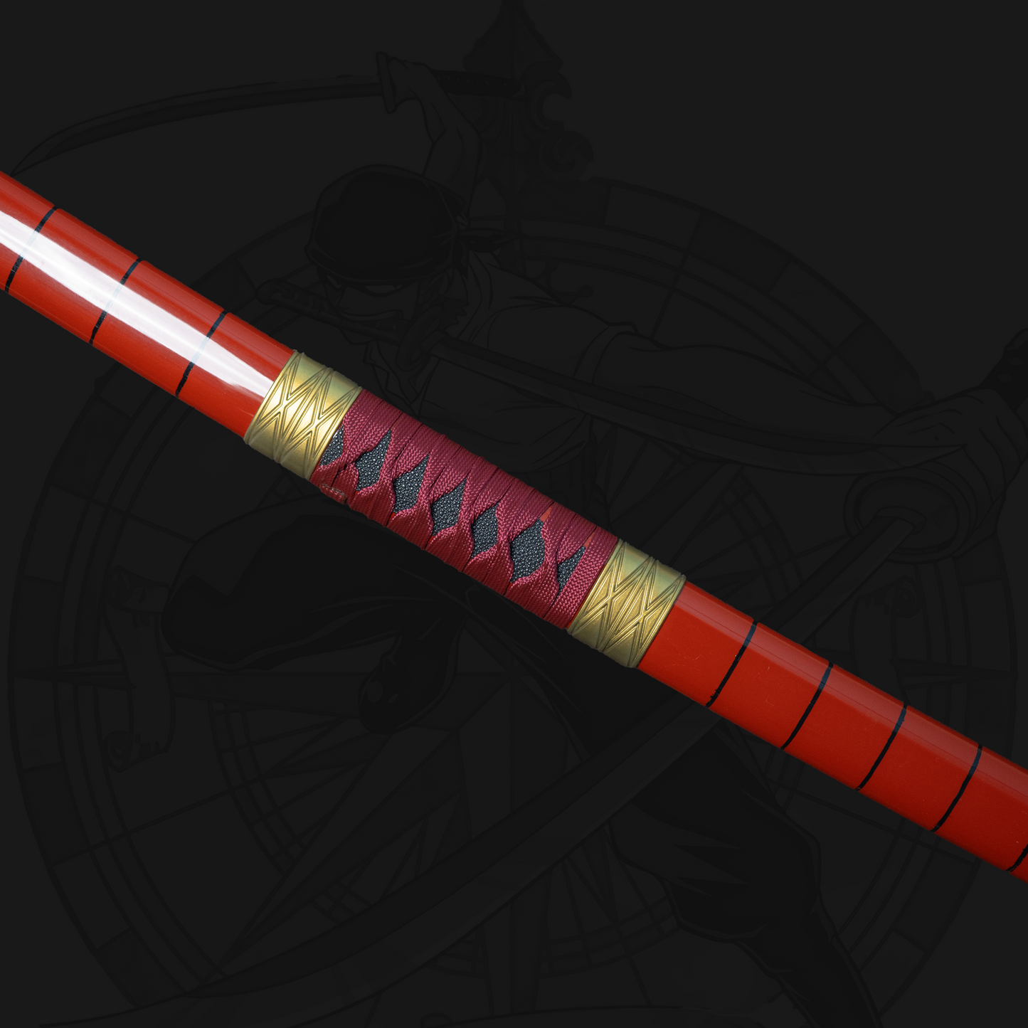 One Piece Zoro Sandai Kitetsu Neon LED Katana – 100cm Life-Size Light-Up Anime Sword for Cosplay, Display & Training | Elegant Gift for Fans, Kids, Teens & Collectors