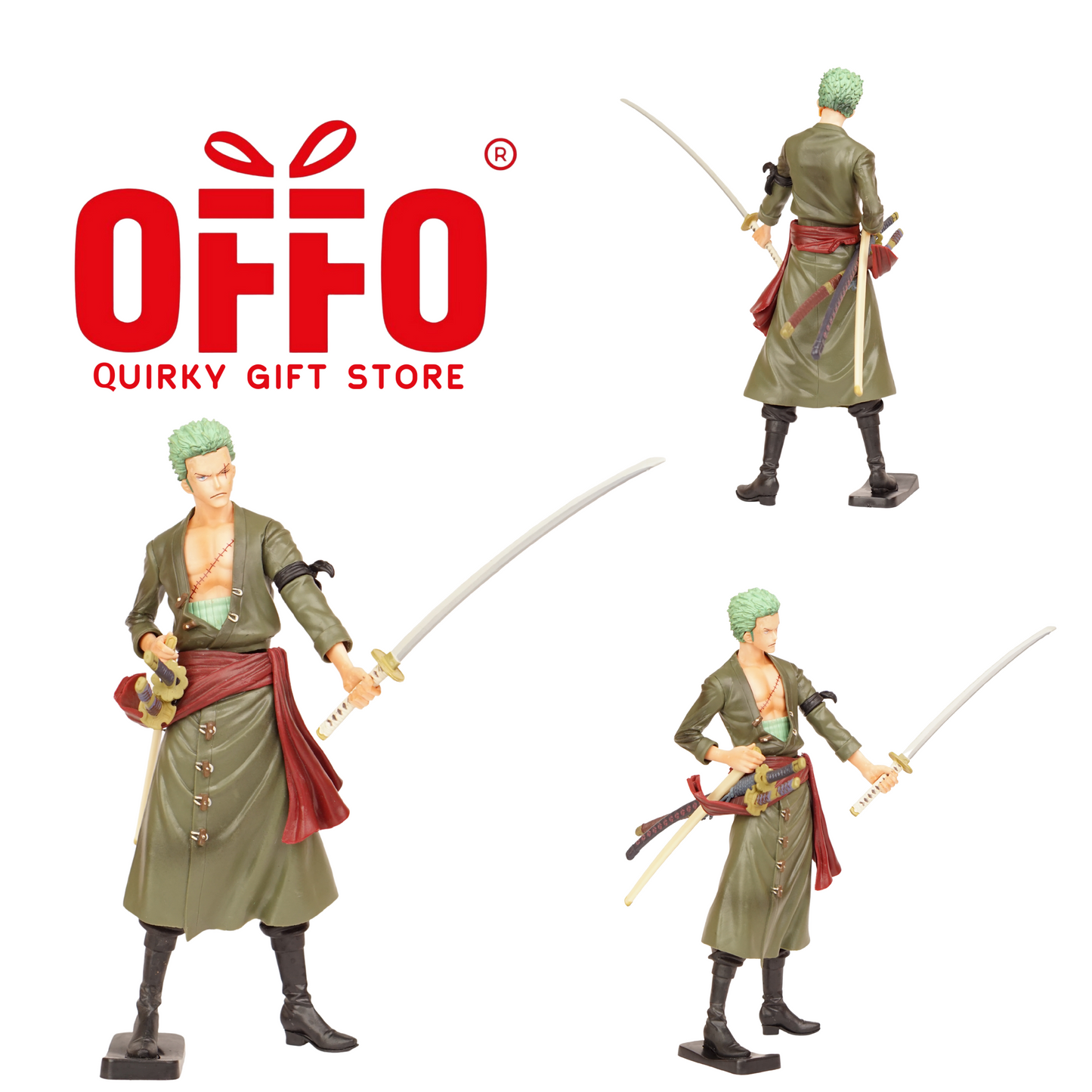 One Piece Roronoa Zoro With 2 Heads Action Figure