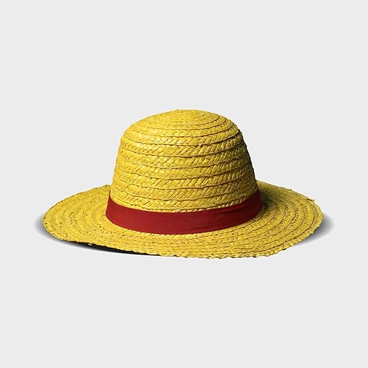 Offo One Piece Luffy Yellow Straw Hat– Unisex Anime Cosplay Accessory for Kids and Adults – Collectible for Anime Enthusiasts