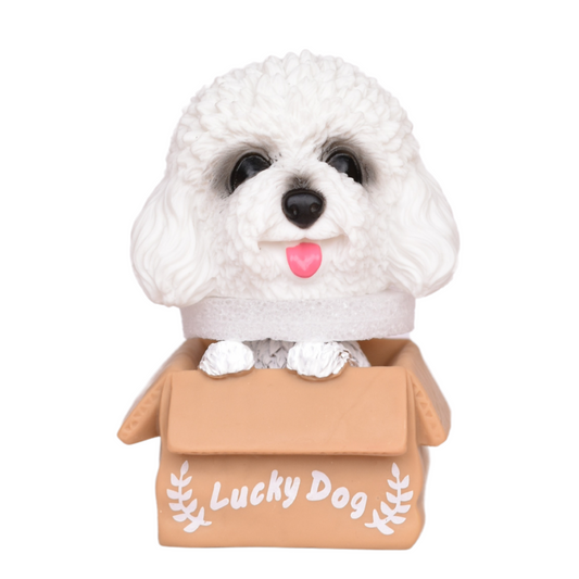 Fluffy Lucky Dog Bobblehead