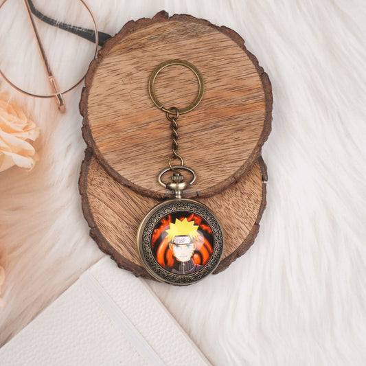 Naruto Anime Pocket Watch Keychain