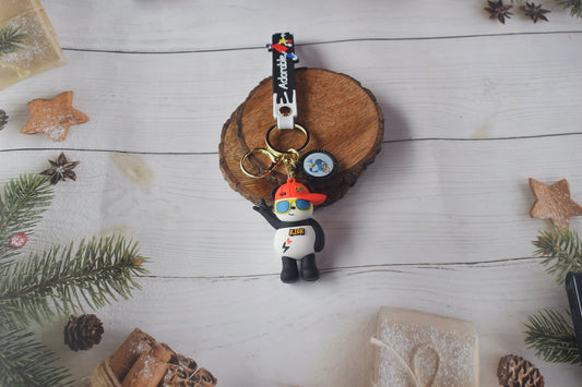 We Bare Bears Panda Rubber Keychain