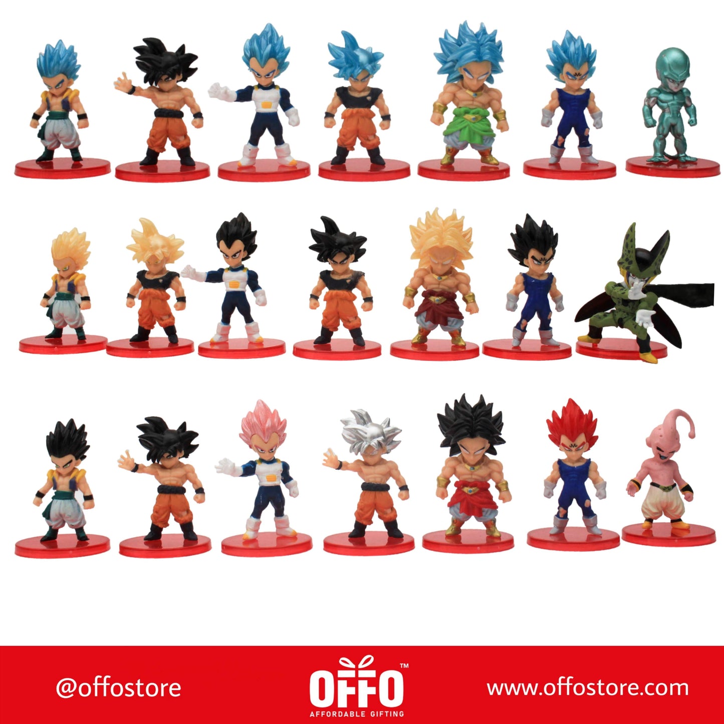 Dragon Ball Z Anime Chibbi Figures Set of 21 [7-8 cm]