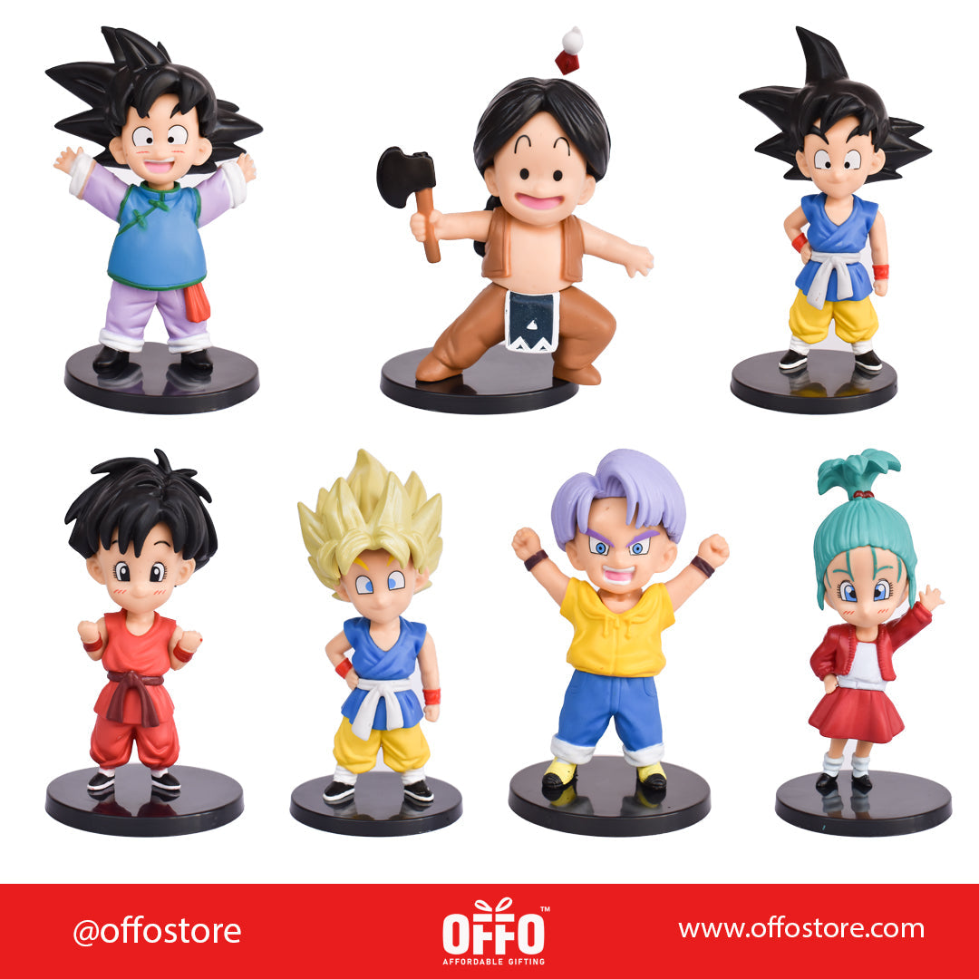 Dragon Ball Z Anime Action Figures Set of 7 (B) [11-12 cm]