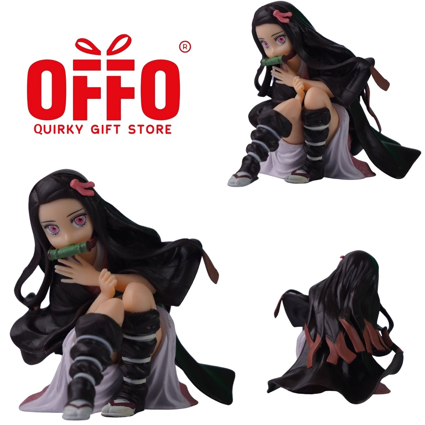 Demon Slayer Anime Nezuko Kamado Sitting Action Figure [9cm]