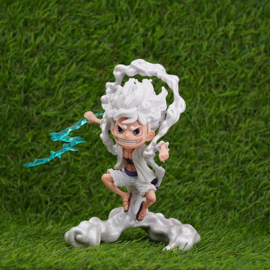 Luffy Gear 5 Action Figure – One Piece Anime Collectible for Car Dashboard, Home Decor, Office Desk & Study Table – Ideal Gift for Fans & Collectors