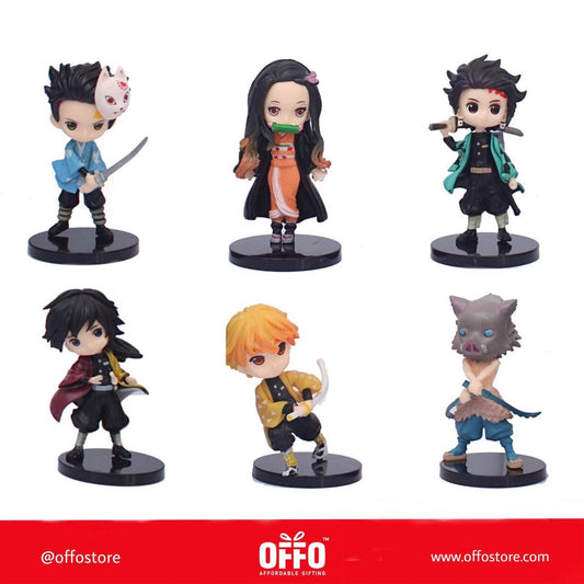 Demon Slayer Anime Chibbi Figures Set of 6 [7-8 cm]