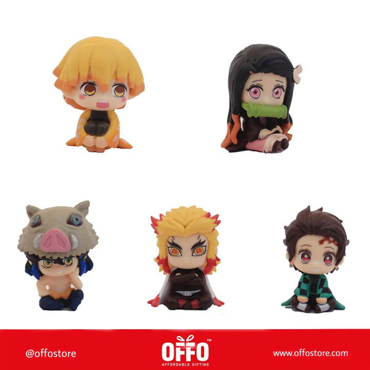 Demon Slayer Anime Chibbi Figures Set of 5 [4-5 cm]